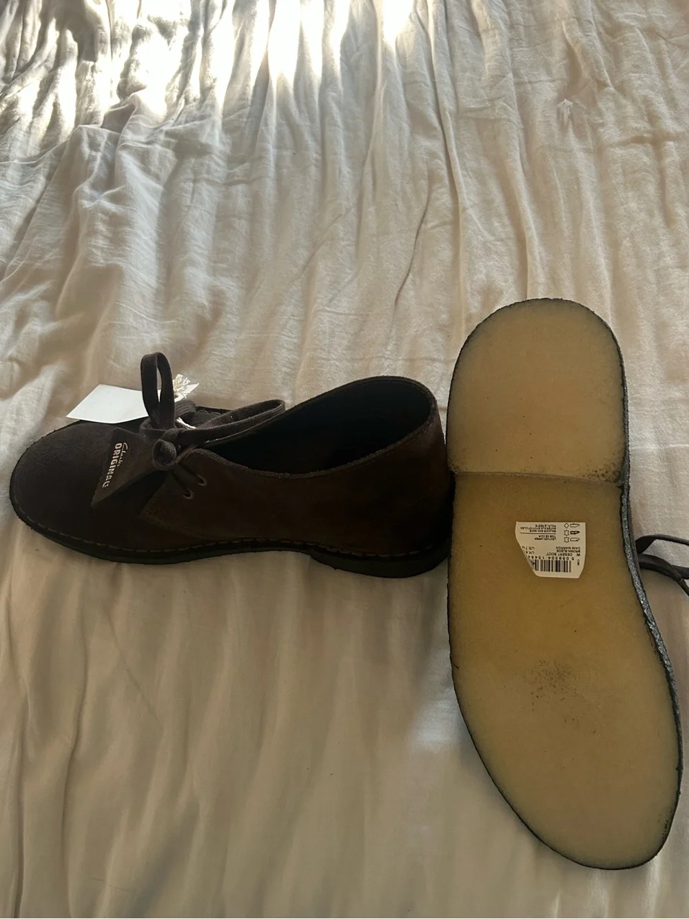 Clarks Brown Suede Desert Boots Chukka Original men’s 7 women’s 9